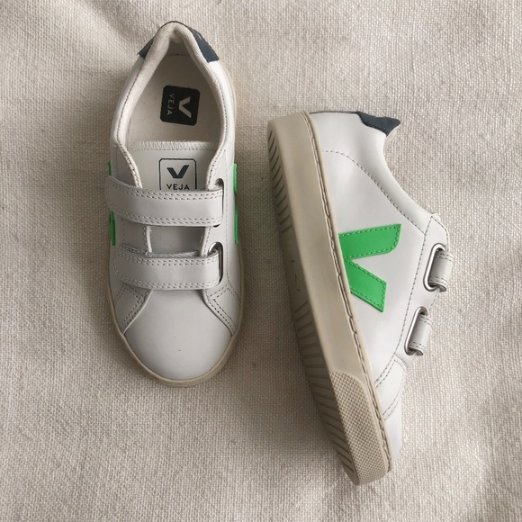 Veja Other - Kids VEJA UNISEX ESPLAR VELCRO SNEAKERS 30 EU / 12.5 WHITE/NAVY/GREEN